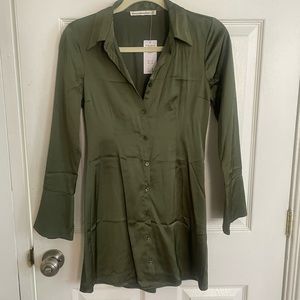 Abercrombie satin shirt dress